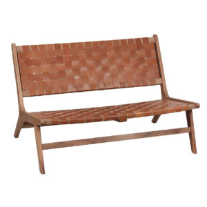 Slatted High Back Bench 002